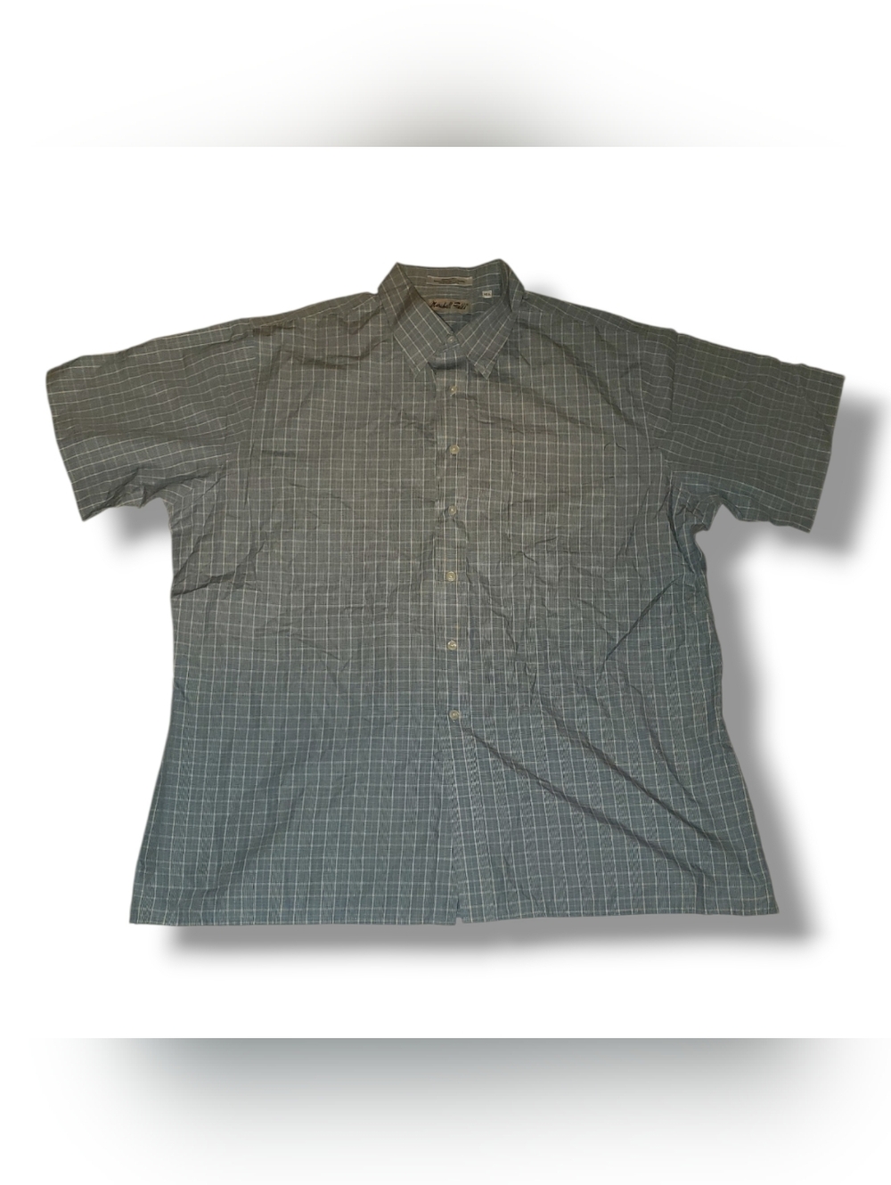 Mens marshall fields short sleeve whrinkle free Shirt size 18 1/2 vintage
